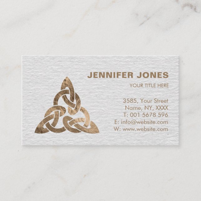 Celtic Trinity Knot Ornament Business Card (Front)