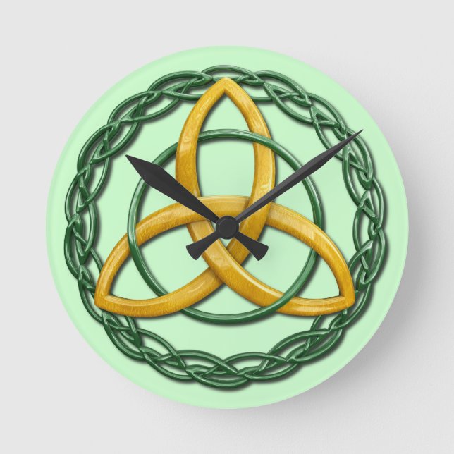 Celtic Trinity Knot Round Clock (Front)