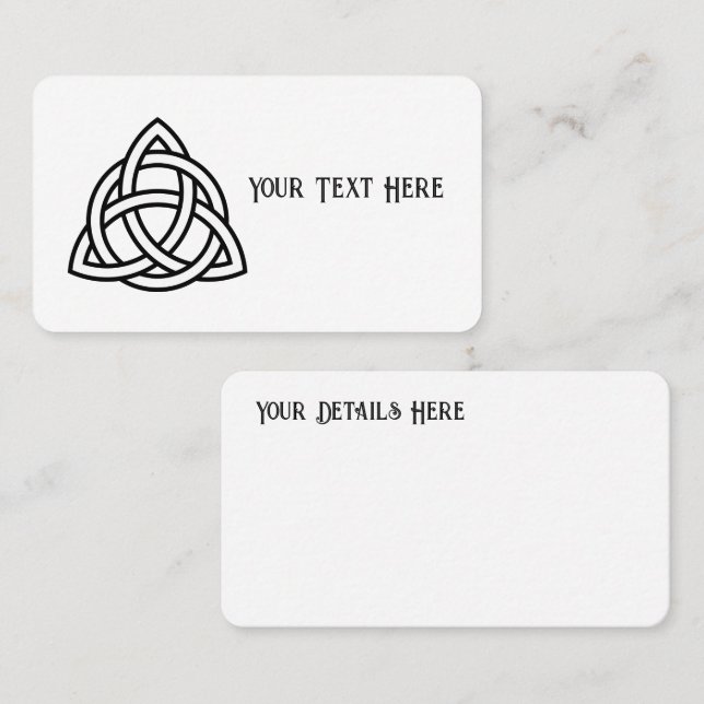 Celtic Trinity Knot Triquetra Symbol Business Card (Front/Back)