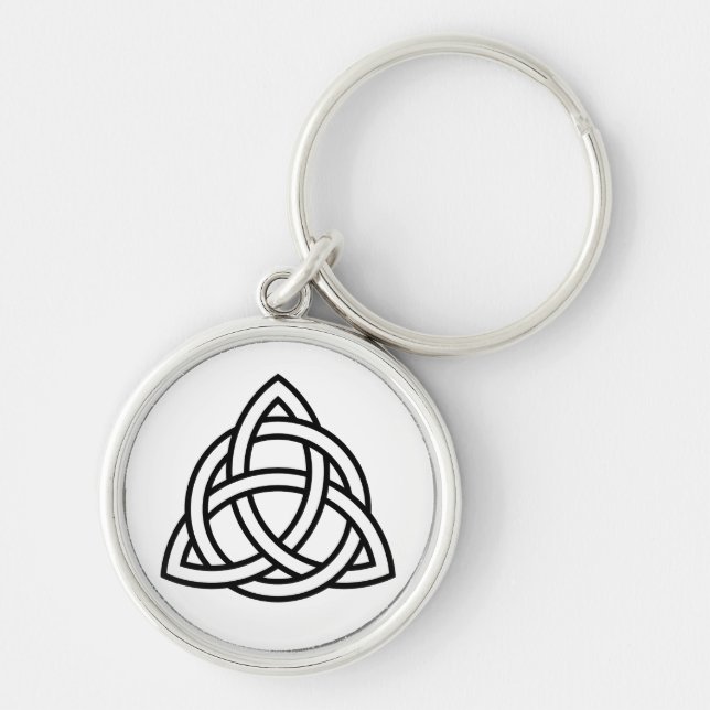 Celtic Trinity Knot Triquetra Symbol Key Ring (Front)