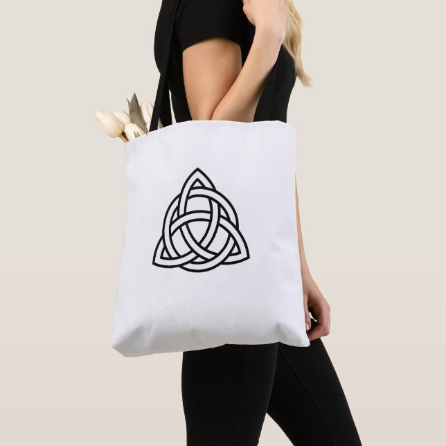 Celtic Trinity Knot Triquetra Symbol  Tote Bag (Close Up)