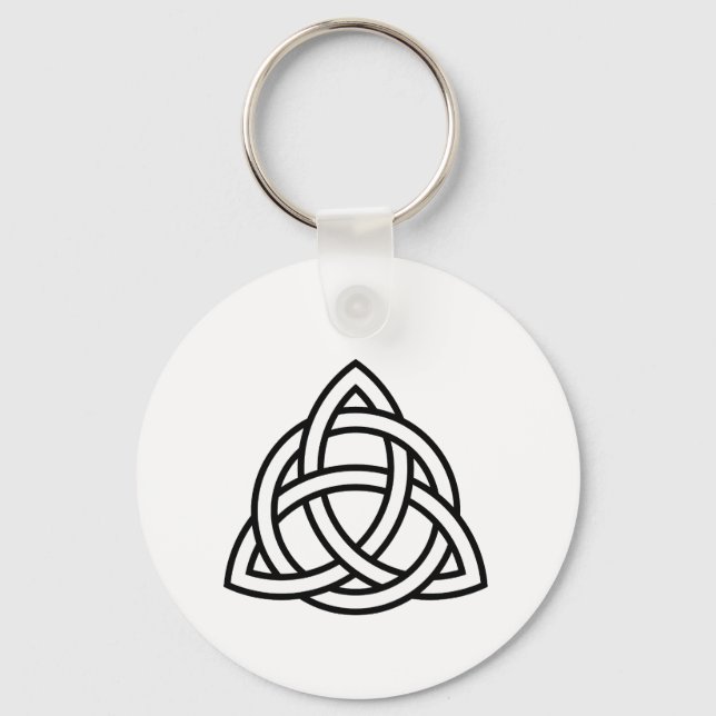 Celtic Trinity Knot Triquetra Wicca Symbol Key Ring (Front)