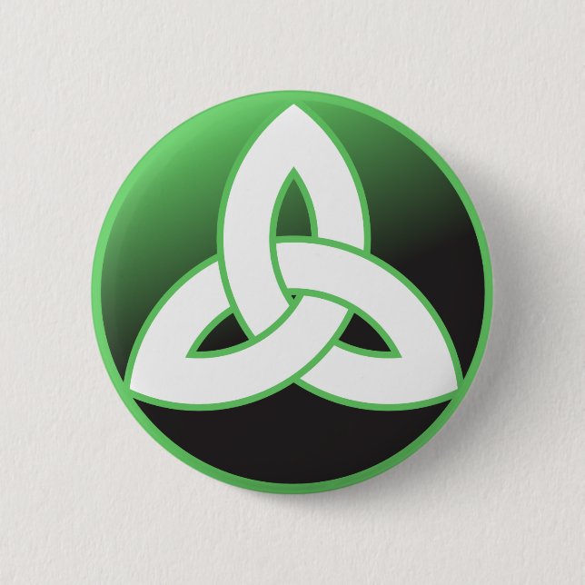 Celtic Trinity Knot Up 6 Cm Round Badge (Front)