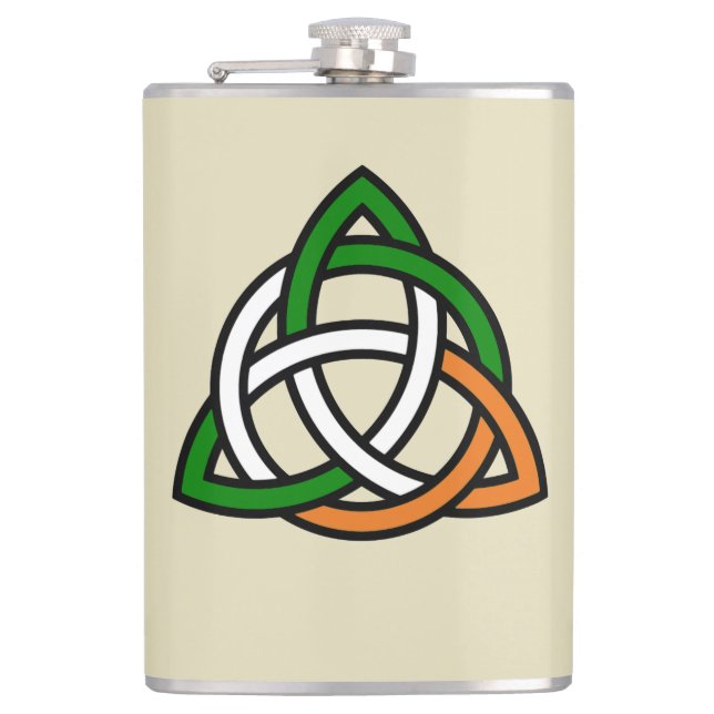 Celtic Trinity Knot  Vinyl Wrap Flask (Front)