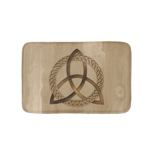Celtic Triquetra Trinity Knot Bath Mat (Front)