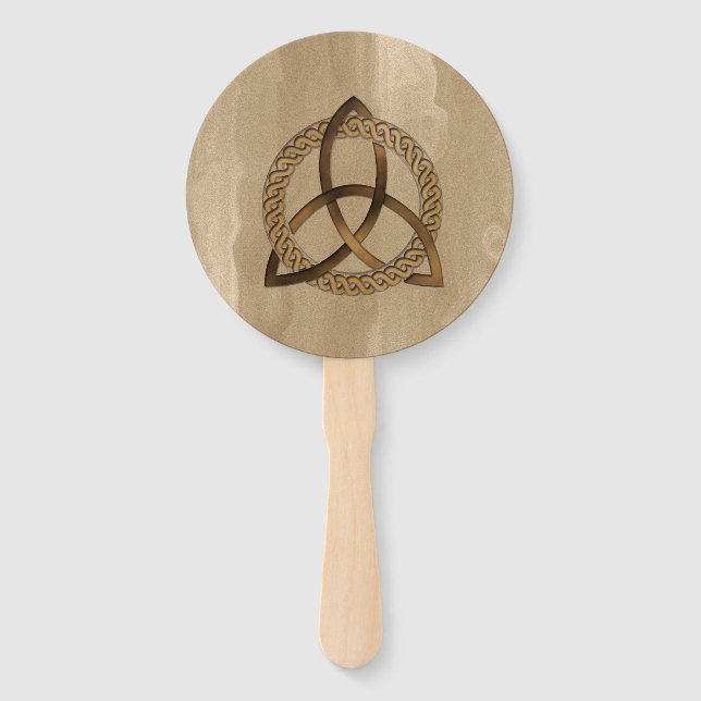 Celtic Triquetra Trinity Knot Hand Fan (Front)
