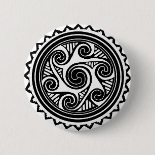 Celtic Triskele 6 Cm Round Badge