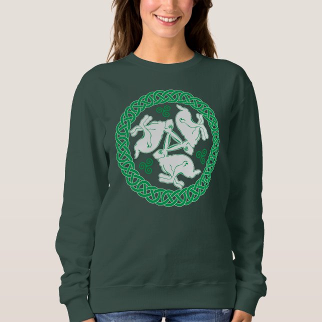 Celtic Triskele Hares Sweatshirt (Front)