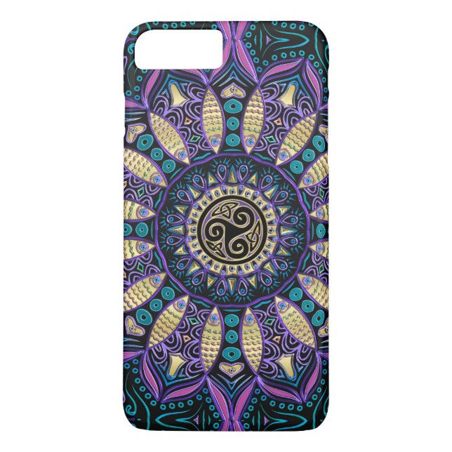 Celtic Triskele Mandala iPhone 7 Plus Case (Back)