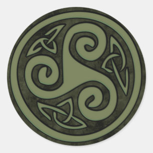 Celtic Triskele or Triskelion Classic Round Sticker