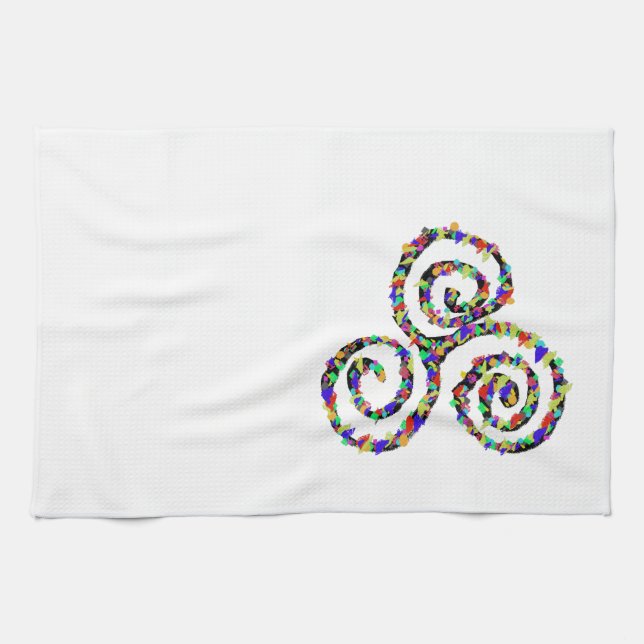 Celtic Triskelion Strength Tea Towel (Horizontal)