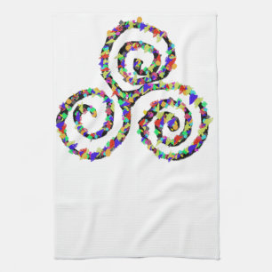 Celtic Triskelion Strength Tea Towel