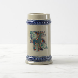 Celtic unicorn beer stein