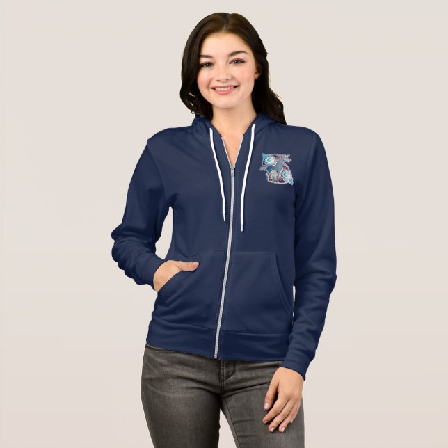 Celtic unicorn hoodie (Front Full)