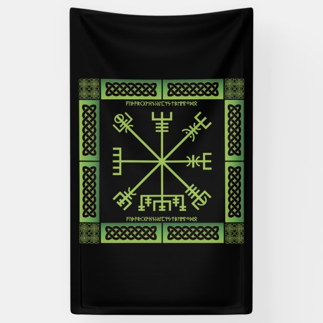 Celtic Vegvisir Banner (Vertical)