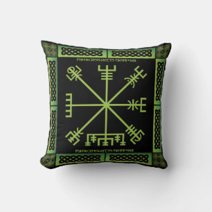 Celtic Vegvisir Throw Pillow (Square)