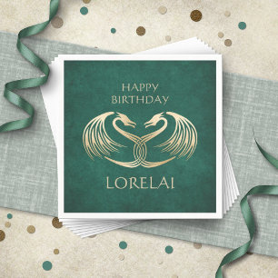 Celtic Viking Dragon Birthday Napkin