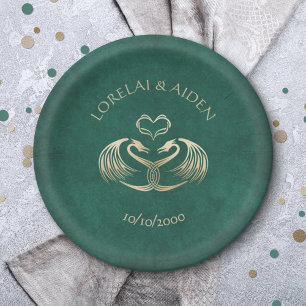 Celtic Viking Dragon Wedding Paper Plate