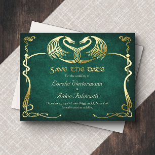 Celtic Viking Dragon Wedding Save the Date Card