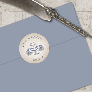 Celtic Viking Fantasy Wedding Classic Round Sticker