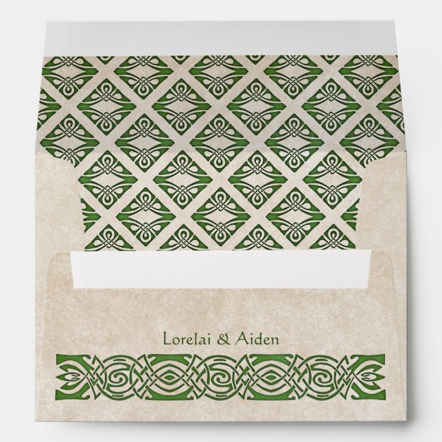 Celtic Viking Fantasy Wedding Envelope (Back (Bottom))