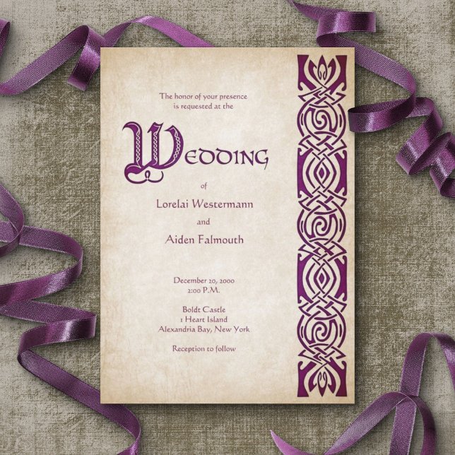 Celtic Viking Fantasy Wedding Invitation (Creator Uploaded)