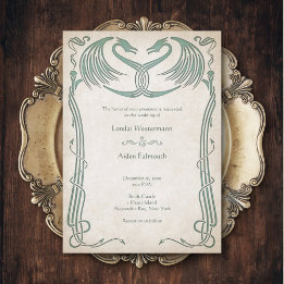 Celtic Viking Fantasy Wedding Invitation