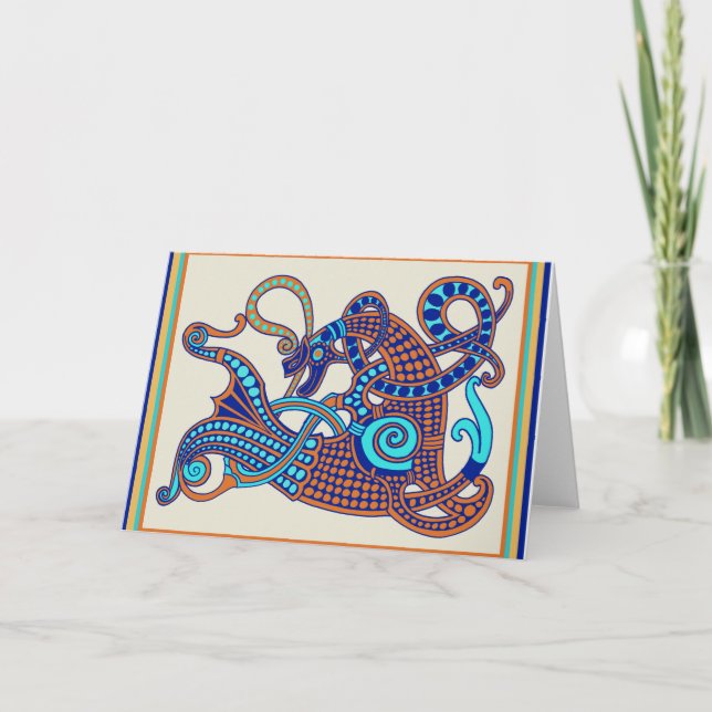 Celtic Viking Horse Greeting Card (Front)
