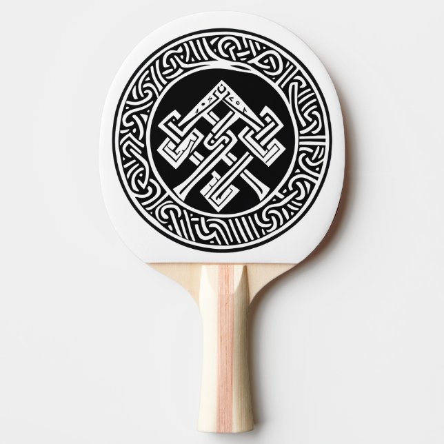 Celtic & Viking Inspired Art Ping Pong Paddle (Front)