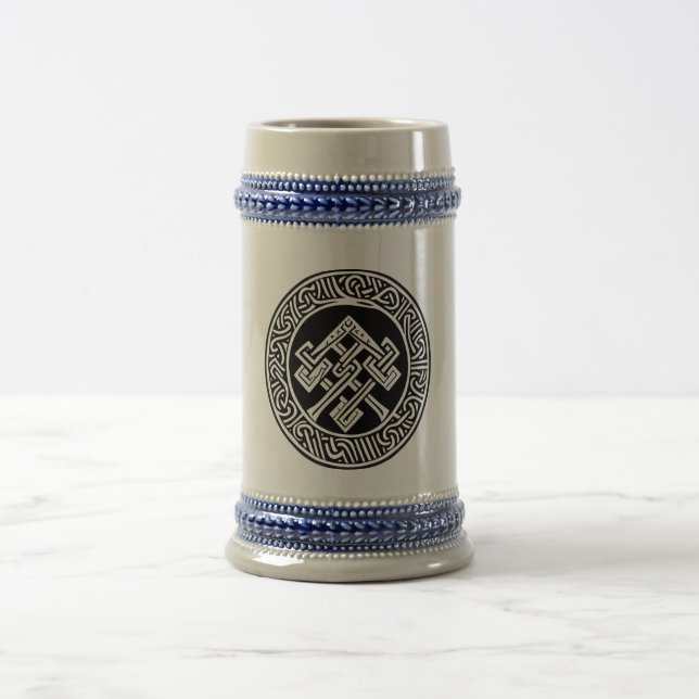 Celtic & Viking Inspired Artwork Beer Stein (Center)
