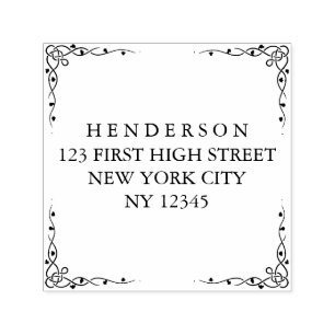 Celtic vine corner custom Return Address Stamp