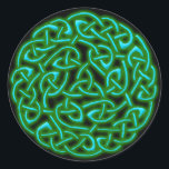 Celtic Warior Shield knot Classic Round Sticker<br><div class="desc">Traditional design re-imagined by IceFaerie</div>