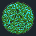 Celtic Warior Shield knot Classic Round Sticker<br><div class="desc">Traditional design re-imagined by IceFaerie</div>