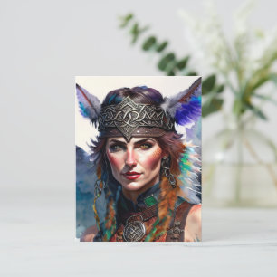 Celtic warrior princess postcard