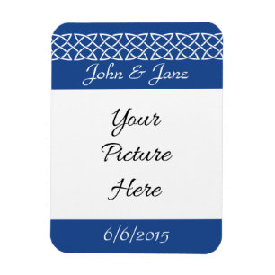Celtic Weave Hearts in Blue Save-the-Date Magnet