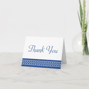 Celtic Weave Hearts in Blue Thank You Card