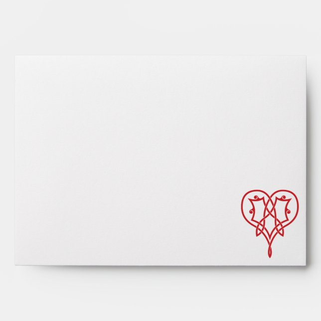 Celtic Weave Hearts in Cherry Envelopes (Front)