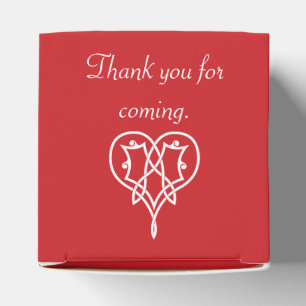 Celtic Weave Hearts in Cherry Favour Box