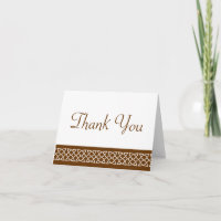 Celtic Weave Hearts in Chocolate Thank You Card