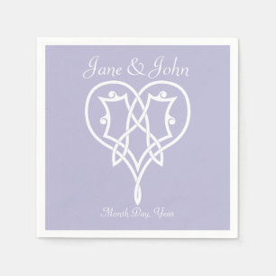 Celtic Weave Hearts in Lavender Napkins