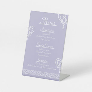 Celtic Weave Hearts in Lavender Pedestal Sign