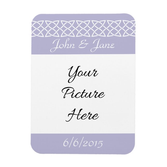 Celtic Weave Hearts in Lavender Reminder Magnet (Vertical)
