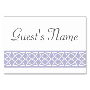 Celtic Weave Hearts in Lavender Table Card