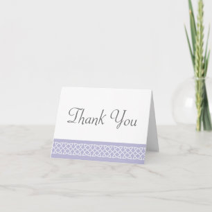 Celtic Weave Hearts in Lavender Thank You Card