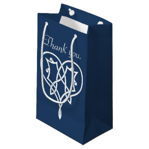 Celtic Weave Hearts in Navy Gift Bag