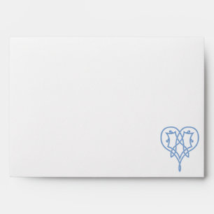 Celtic Weave Hearts in Periwinkle Envelopes