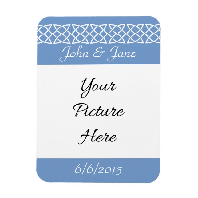 Celtic Weave Hearts in Periwinkle Reminder Magnet (Vertical)