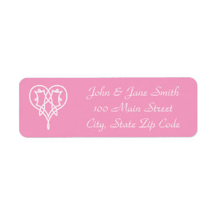 Celtic Weave Hearts in Petal Pink Address Label