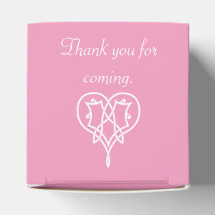 Celtic Weave Hearts in Petal Pink Favour Box