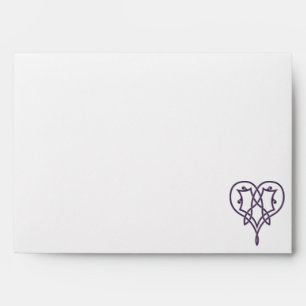 Celtic Weave Hearts in Purple Envelopes